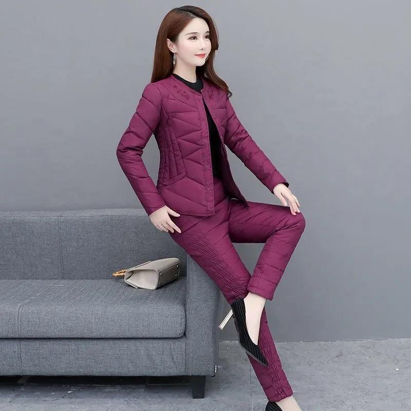 Lightweight Down Padded Jacket for Middle-aged and Elderly Women