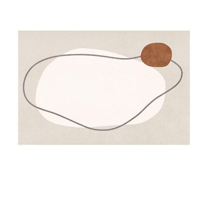 Nordic Abstract Style Carpet Simple Line Carpet for Living Room Bedroom Plush Bedside Art Japanese Style Floor Mat