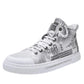 Summer Breathable High-top Canvas Flat Shoes Men's Casual Thin Cloth Shoes All-match Trendy Shoes