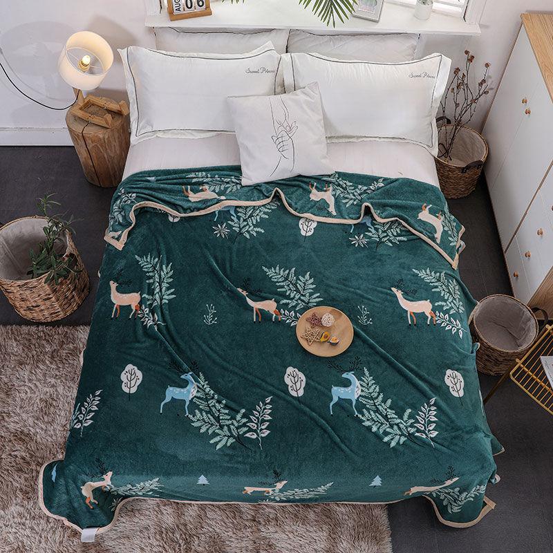 Plush Thick Flannel Sheets To Keep Warm Coral Fleece Large Blanket