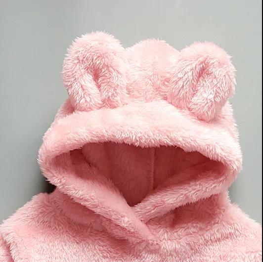 Infant Children's Autumn and Winter Plush Suit Baby Plus Velvet Thick Winter Clothing Double-sided Fleece Two-piece Suit for Boys and Girls