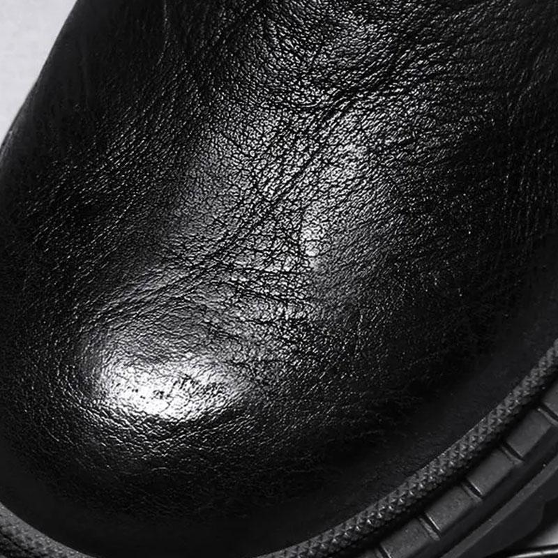 Men's Non-slip Autumn and Winter Martin Boots Net Red Ins Tooling Boots Korean Version of The British Style Black Boots Microfiber Leather Shoes