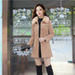 Mid-length Ladies Woolen Coat Winter Temperament Queen Mink-like Thick Warm  Elegant Fashion Coat