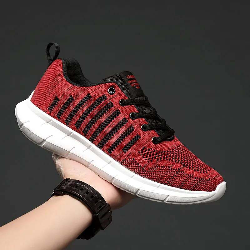 New Men's Mesh Sports Casual Trend Wild Breathable Flying Weave Running Shoes Light Sports Shoes