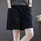 100% Cotton Shorts Women's Summer High Waist All-match Loose Five-point Casual Wide-leg Pants