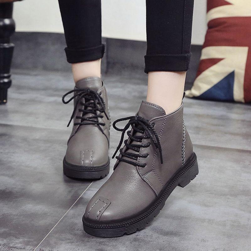 Martin Boots Britishstyle Boots Women Boots Flat Casual Shoes Cotton Boots Autumn Winter Sneakers