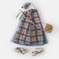 Children Dress Girls Summer Thin Dresses Plaid Sleeveless Bowknot Princess Dress Irregular Mesh Dress Vest Dress