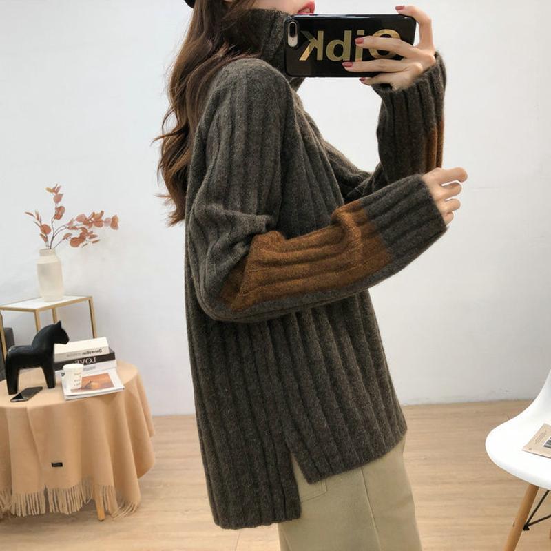 Fall/winter Turtleneck Pullover Sweater Keep Warm Loose Padded Bottoming Shirt Casual Commuter Women's Sweater