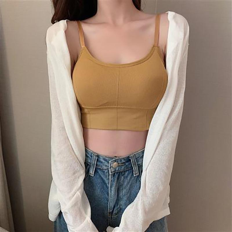 Korean Version of The Vest Straps Beautiful Back No Steel Ring Sexy Breast Wrapping Women's Underwear Bra