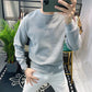 Men's Winter Plus Velvet Thickening Men's Long-sleeved Round Neck Simple Trendy Top Clothes Sweater