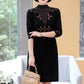 Autumn and Winter Mid-length Plus Size Dress Casual Knitted Simple Bottoming Skirt Elegant Jacquard Middle-aged Women Sweater Dress