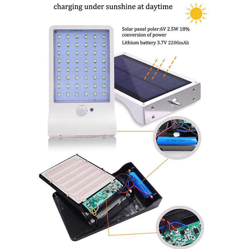 36 leds Solar Light  Adjustable With Controller Three Modes Waterproof Lamp Light For Outdoor Garden