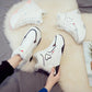 Winter Women High Top Sneakers Love Woman Plush Velvet Warm Casual Shoes Female Platform Sport Shoes