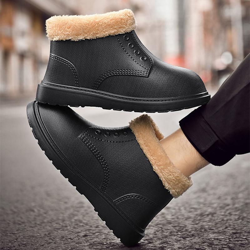 Plus Velvet Warm Shoes Anti-skid Warm Waterproof Rain Boots EVA Car Wash Kitchen Plus Velvet Cotton Shoes Student Boots