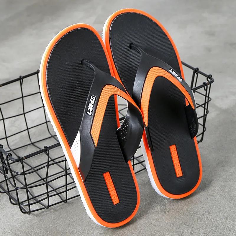 Men's Slippers Summer  Flip-flops Non-slip Soft Bottom Outside Wear Beach Sandals