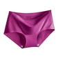 4Pcs/Set Ice Silk Seamless Underpants Women's Mid-waist Large Size Solid Color Thin Soft Briefs