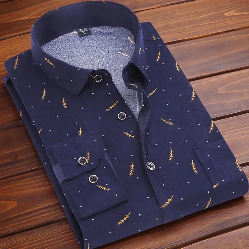 Spring and Autumn Men's Shirts Men's Printed Long Sleeve Shirts Men's Casual Shirts