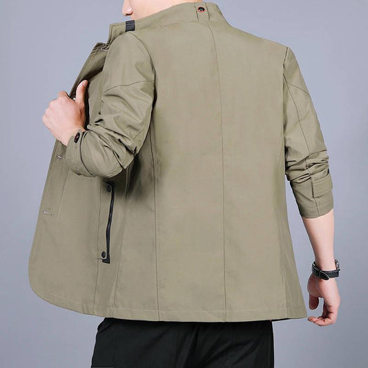 Autumn Men's Jackets Casual Coats Solid Color Mens Brand Clothing Stand Collar Male Bomber Jackets