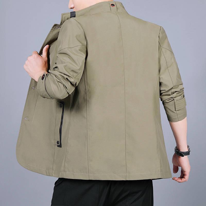 Autumn Men's Jackets Casual Coats Solid Color Mens Brand Clothing Stand Collar Male Bomber Jackets