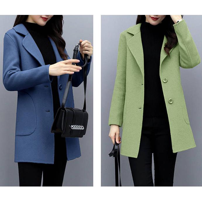 Woolen Coat Long Slim Blend Outerwear 2019 Women Overcoat Wool Coat Autumn Winter Jacket Clothes