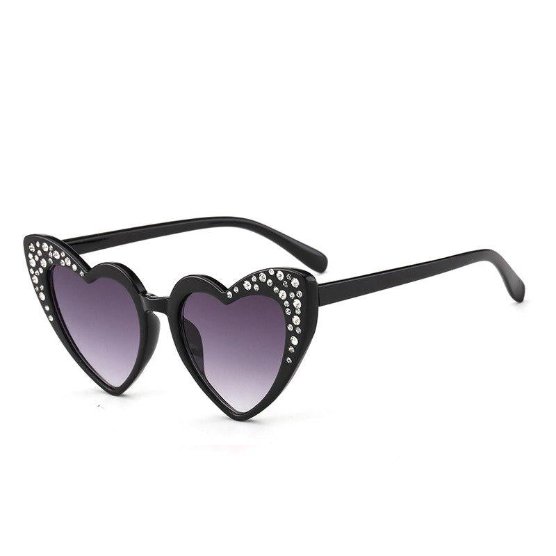 Kids Sunglasses Baby Heart shaped Sun Glasses Kids Rhinestone Fashion Love Eyewear Gift For Children