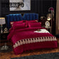 Thickening Warm Duvet Cover Home Luxury Lace Flannel Velvet Duvet Cover Winter Bedding Sets