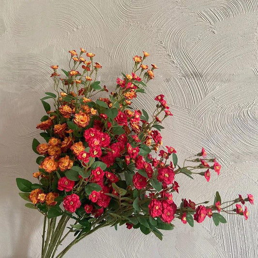 European and American Style Simulation Flower Small Rose Fake Flower Props Holding Flowers Rose Florist Home Furnishing Decoration