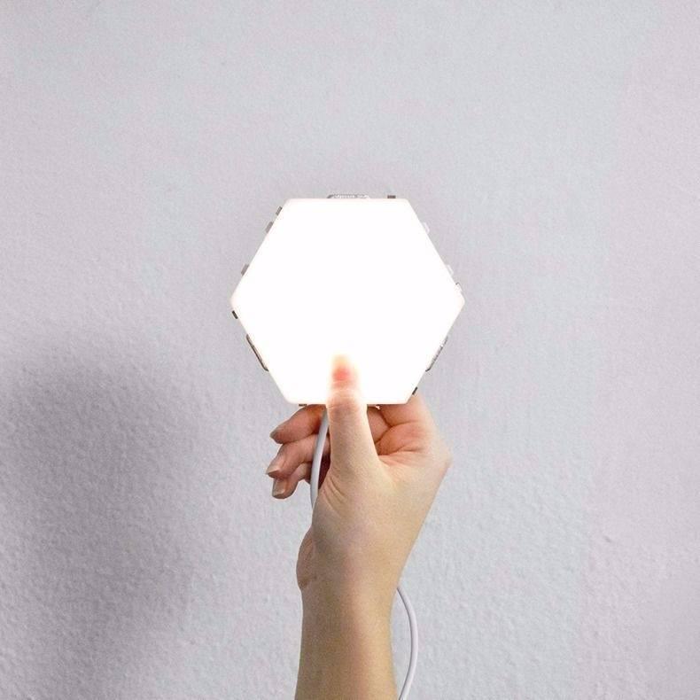 DIY Wall Lamp Touch Switch Quantum Lamp LED Hexagonal Lamps Modular Creative Decoration Wall Lampara
