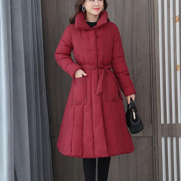Winter Cotton Coats Women's National Style Long Cotton Jackets Female Solid Color Thickened Wadded Jacket