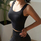 Women's Sports Bra Solid Color Sleeveless Halter Fitness Belt Self-defense Yoga Vest