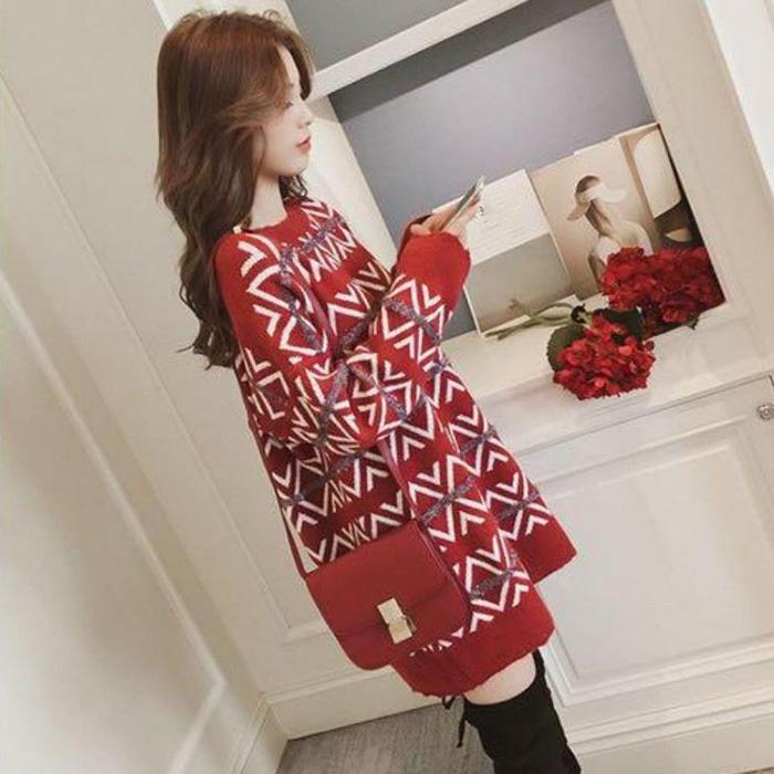 Fall/winter Mid-length Maternity Fashion Plus Size Dress