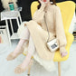 Autumn and Winter Fashion Trend Snowflake Women's Sweater Dress Loose-fitting Mini Sexy Blouse