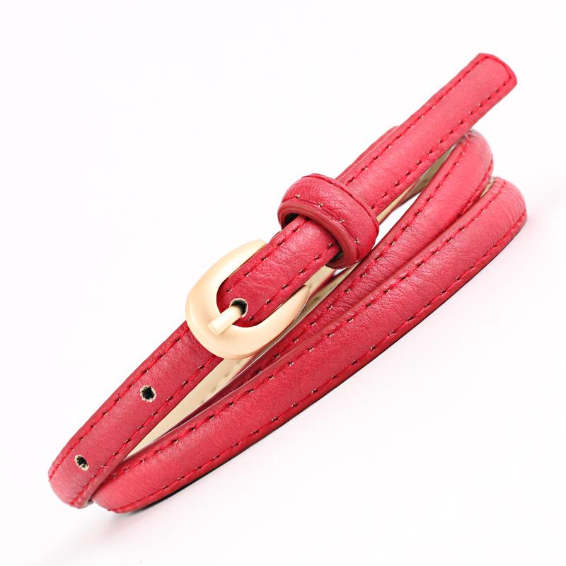 Fashion Decorative Thin Belts Ladies Pu Casual Decorative Denim Pin Buckle Belts