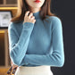 Autumn and Winter Half Turtleneck Slim Sweater Women's Simple Commuter Long-sleeved Top All-match Fashion Bottoming Shirt