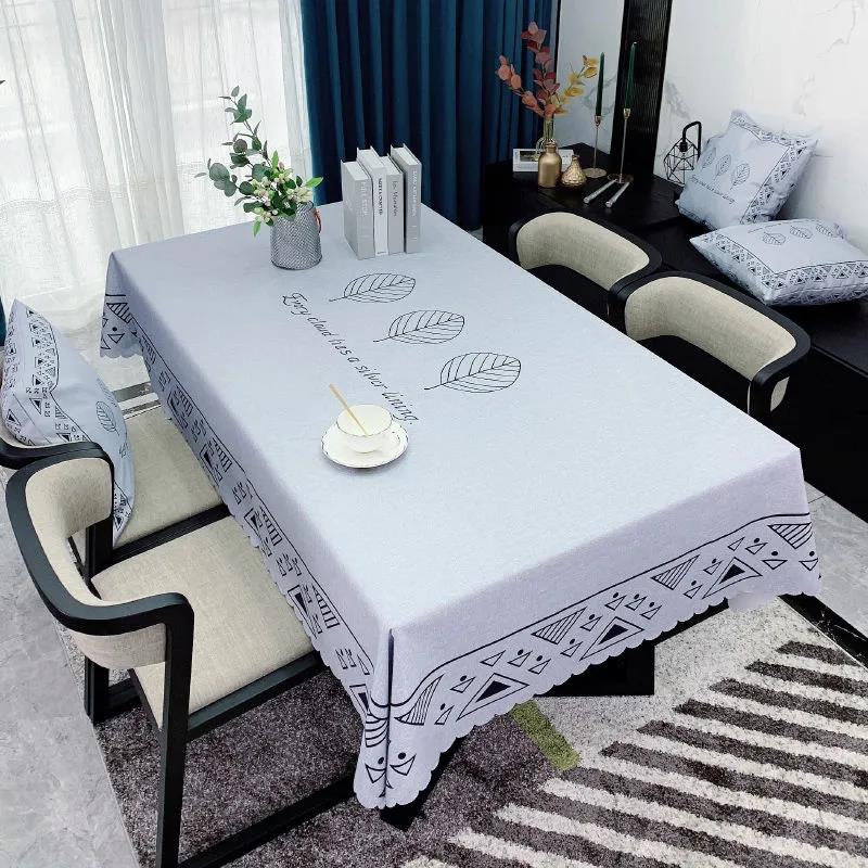 Modern Minimalist Tablecloth Kitchen Decoration Dining Table Cover Waterproof and Oil-proof Tablecloth
