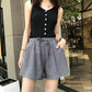 Cotton and Linen Bow Shorts for Women Summer High Waist Loose Thin All-match Wide-leg Three-point Pants Outer Wear Casual Short Pants Sports Shorts