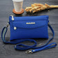 Check Leather crossbody bag Women Shoulder Messenger Bags Casual Portable Multi-Layer Large Capacity