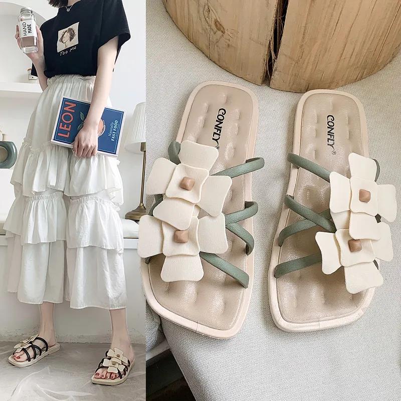 Flower Soft-soled Sandals Women's Summer Outer Wear Non-slip Wear-resistant Slippers