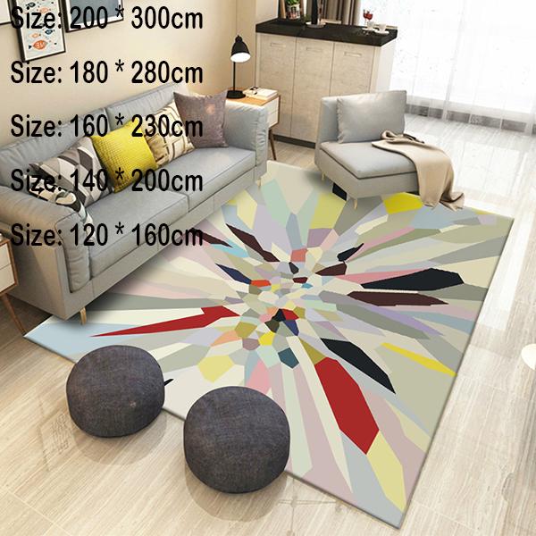 Large size bedside cushion Nordic print 3D rug living room rug bedroom bedside mat doormat