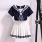 Girls' Suit College Windstrum Section Navy Wind Skirt Two-piece Female Baby