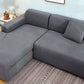 Solid Colors Slipcovers Plush Thicken Sofa Cover 1/2/3/4 Seats L Shape Recliner Protector Cover Set