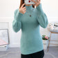 Autumn and winter new trumpet sleeve sweater high collar slim versatile shirt sweater women