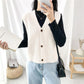 Spring and Autumn V-neck Loose Waistcoat Casual Slimming Cardigan Sweater Sleeveless Knitted Female Top