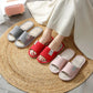 Linen Slippers Household Thick-soled Non-slip Indoor Cotton and Linen Spring and Autumn Four Seasons Home Soft-soled Floor Slippers Couple Women