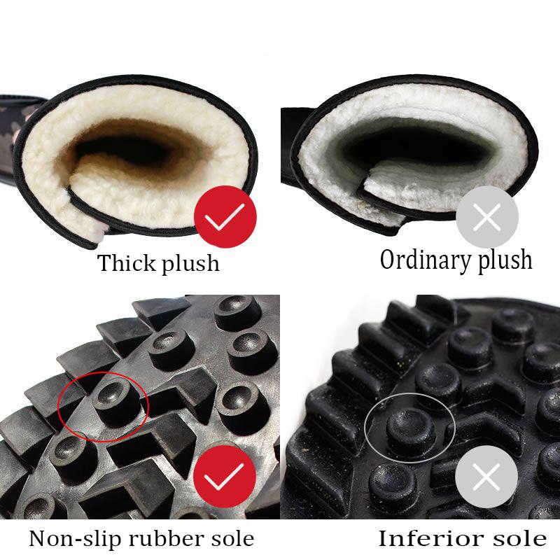 Men Women Boots Platform Snow Boots for Men Thick Plush Waterproof Slip-resistant Shoes Size 36-47