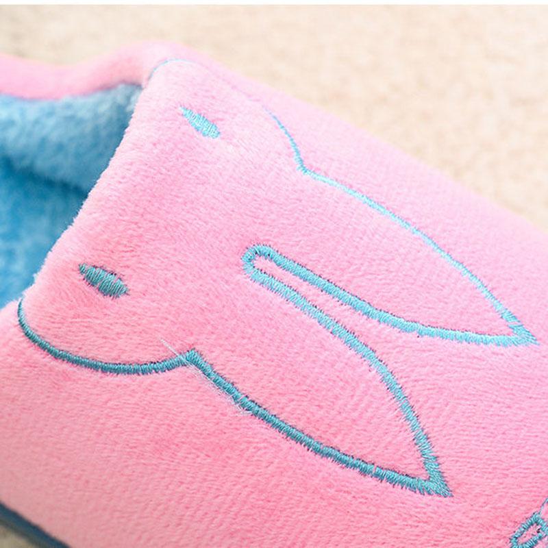 Winter's Cotton Slippers for Men and Women with Bag and Winter Home Warm Indoor Non-slip Fur Slippers