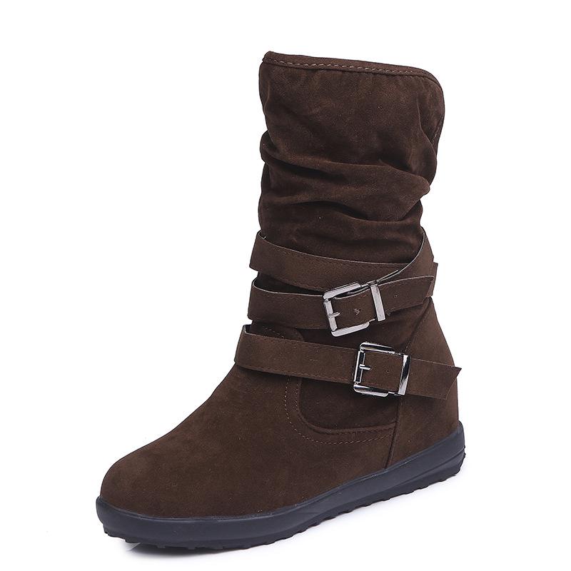 Women Boots Plus Size 35-43 Warm Cotton Winter Shoes Womans Western Boots Punk Fashion Designer Snow Boots