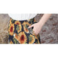 Women Summer Large Size Printed Lantern Skirt In Spring and Summer Loose High Waist A-line Vintage Elastic Casual Long Skirt