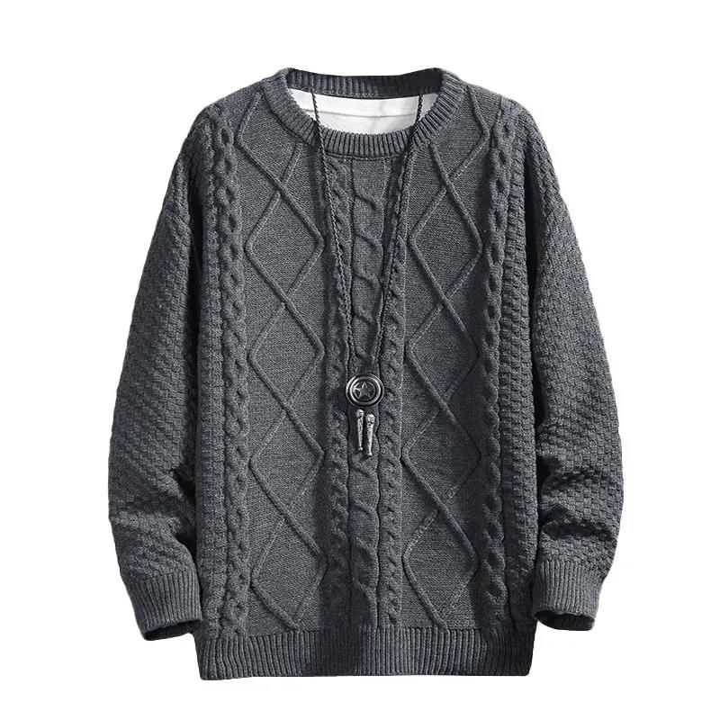 Sweater Men's Autumn and Winter Thickened Warmth and Comfortable Loose Pullover Sweater