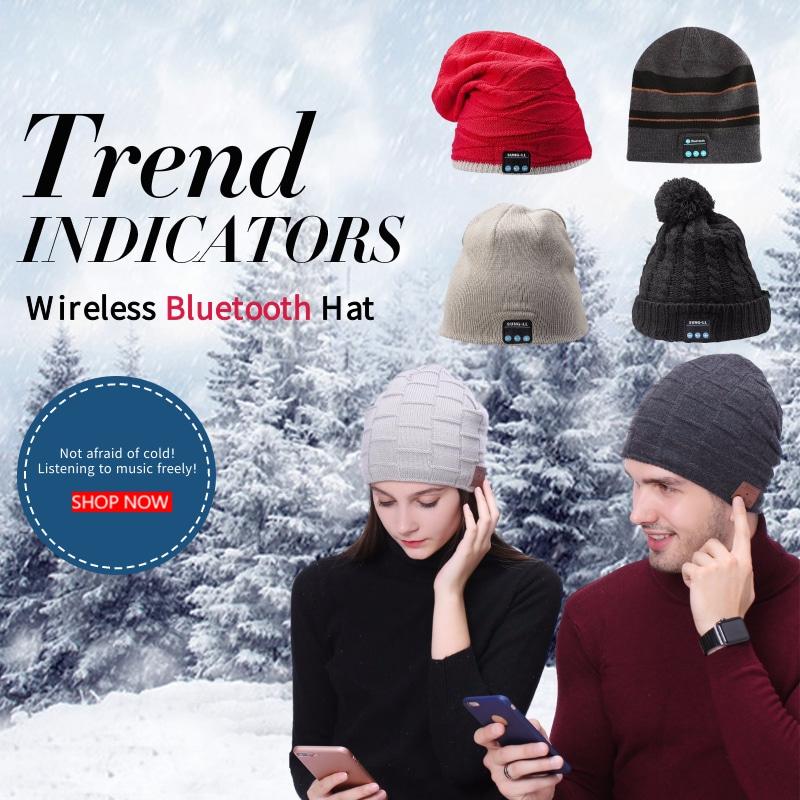 Wireless Bluetooth Earphone Cap Smart Headset with Speaker Mic Winter Outdoor Sport Stereo Music Hat